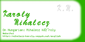 karoly mihalecz business card